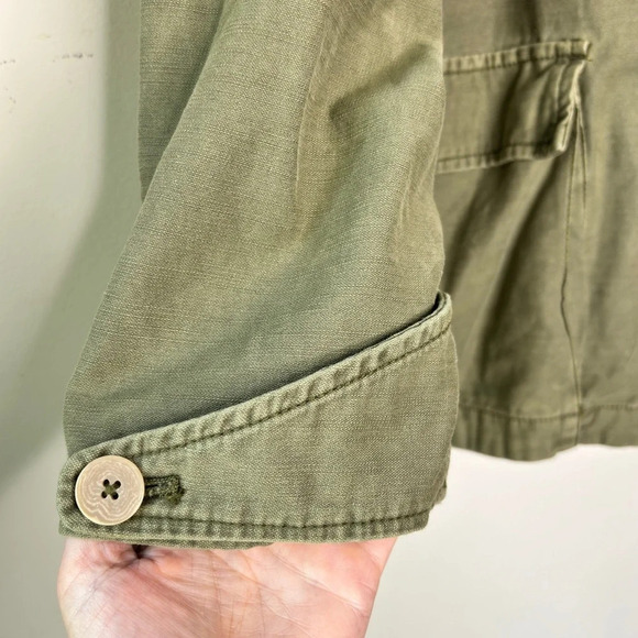 Free People Army Green Boho Style Joshua Tree Hooded Utility Jacket Size XS - Picture 6 of 11